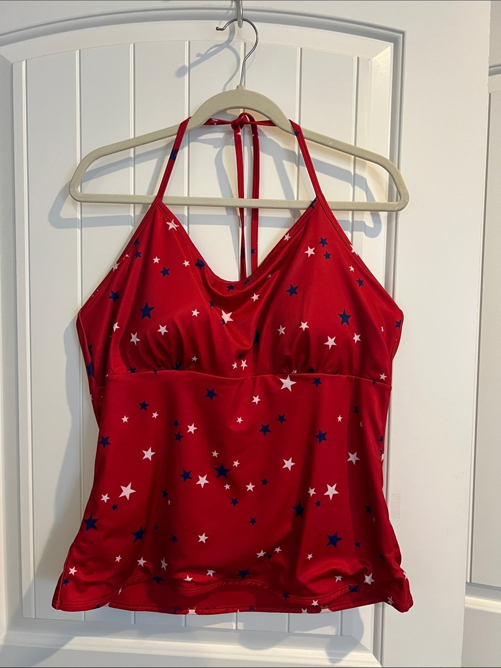 Oasis Red Star Halter Bandeau Swim Top